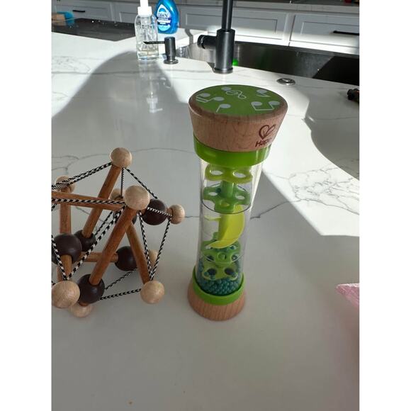 Manhattan Skwish Natural Wooden Baby Toy and Hape Beaded Raindrops - Picture 3 of 5